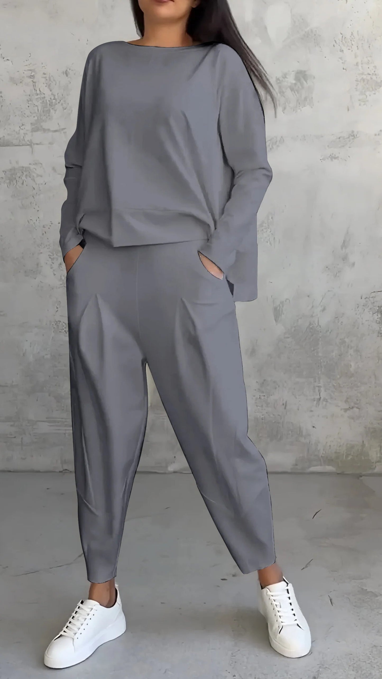 Women's 2-Piece Lounge Set Long Sleeve Top & Pants | Belluvyn