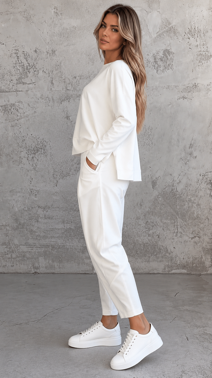 Women's 2-Piece Lounge Set Long Sleeve Top & Pants | Belluvyn