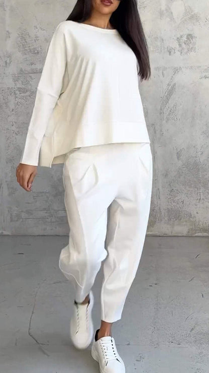 Women's 2-Piece Lounge Set Long Sleeve Top & Pants | Belluvyn