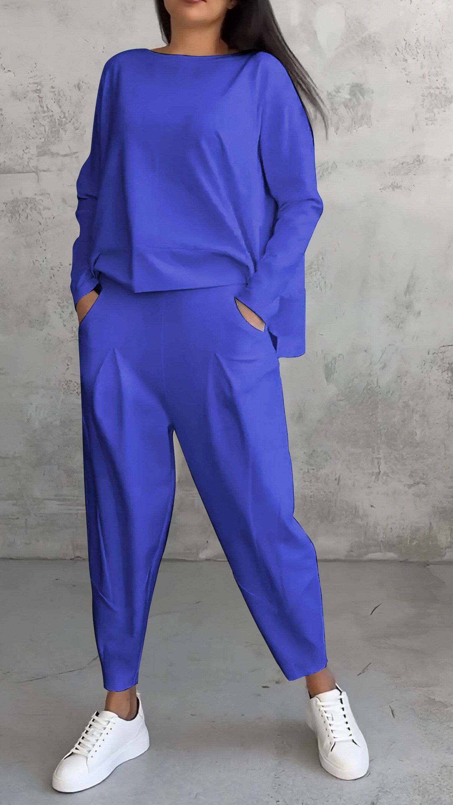 Women's 2-Piece Lounge Set Long Sleeve Top & Pants | Belluvyn