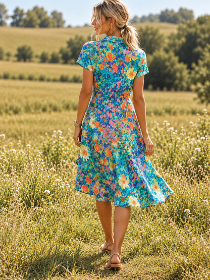 Women's Boho Chic Summer Midi Dress | Belluvyn