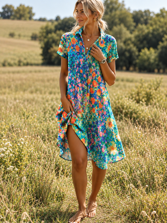 Women's Boho Chic Summer Midi Dress | Belluvyn