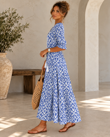 Women's Boho Flowy Cover-Up Maxi Dress | Belluvyn