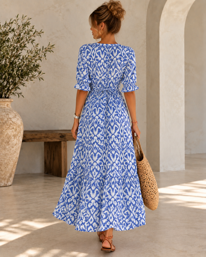 Women's Boho Flowy Cover-Up Maxi Dress | Belluvyn