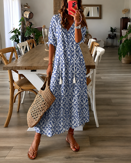 Women's Boho Flowy Cover-Up Maxi Dress | Belluvyn
