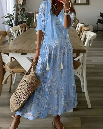 Women's Boho Flowy Cover-Up Maxi Dress | Belluvyn