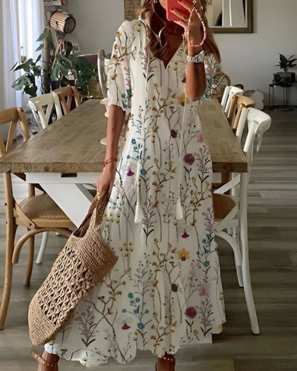 Women's Boho Flowy Cover-Up Maxi Dress | Belluvyn