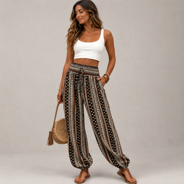 Women's Boho Printed Harem Pants | Belluvyn