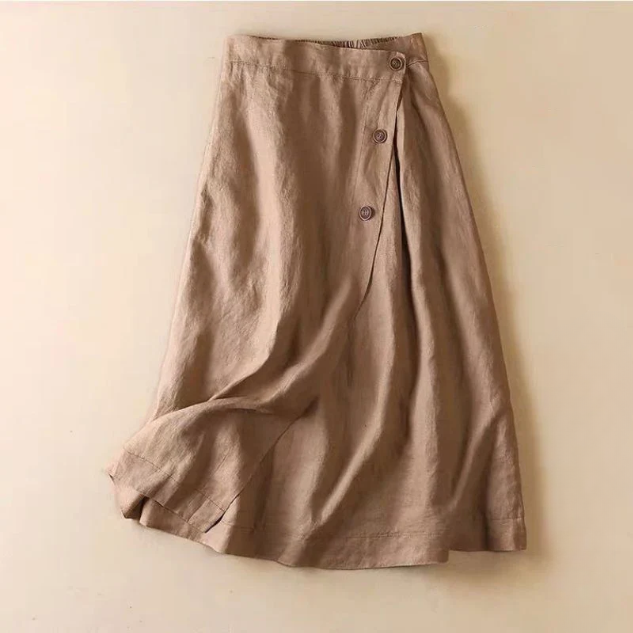 Women's Button Midi Skirt | Belluvyn