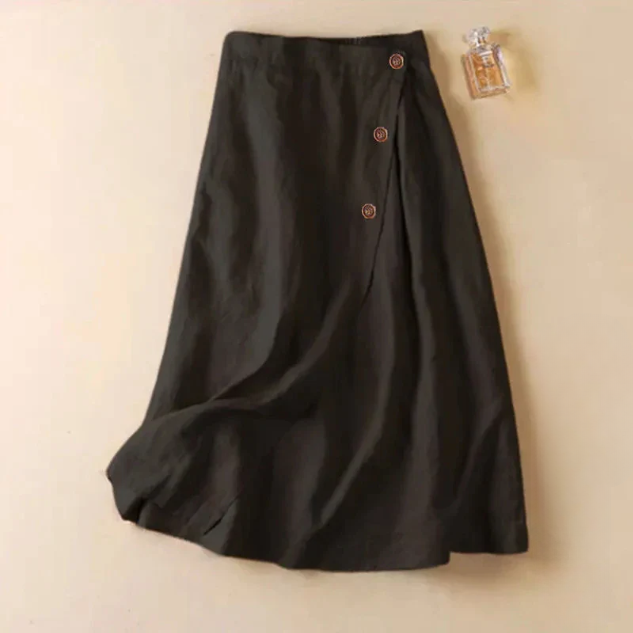 Women's Button Midi Skirt | Belluvyn