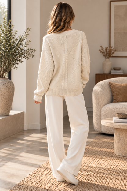 Women's Cable-Knit Cardigan | Belluvyn