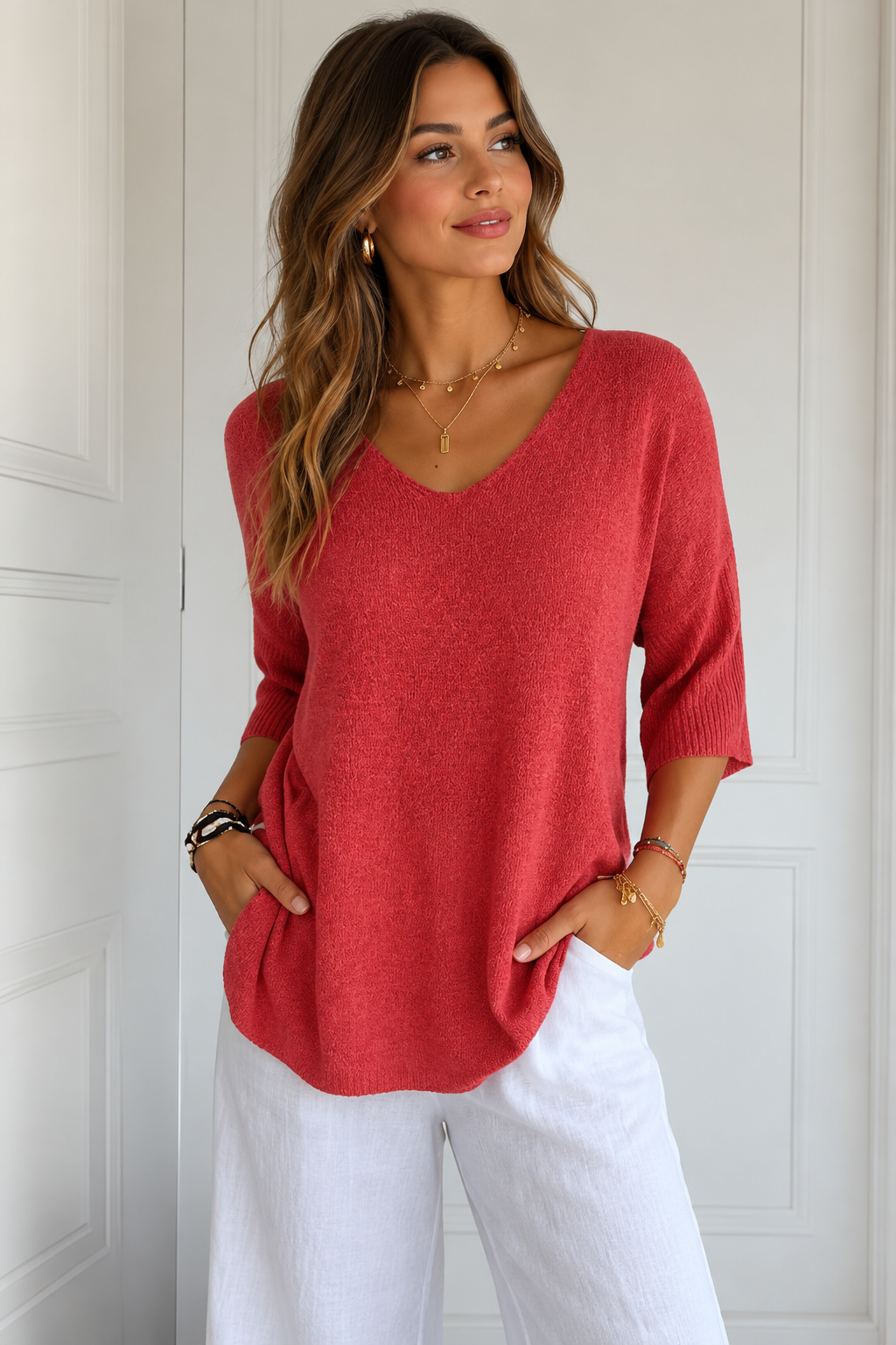 Women's Casual Sweetheart Neck T-Shirt | Belluvyn