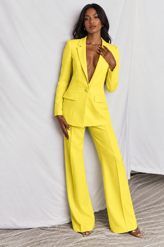 Women's Chic Blazer Trousers Set | Belluvyn