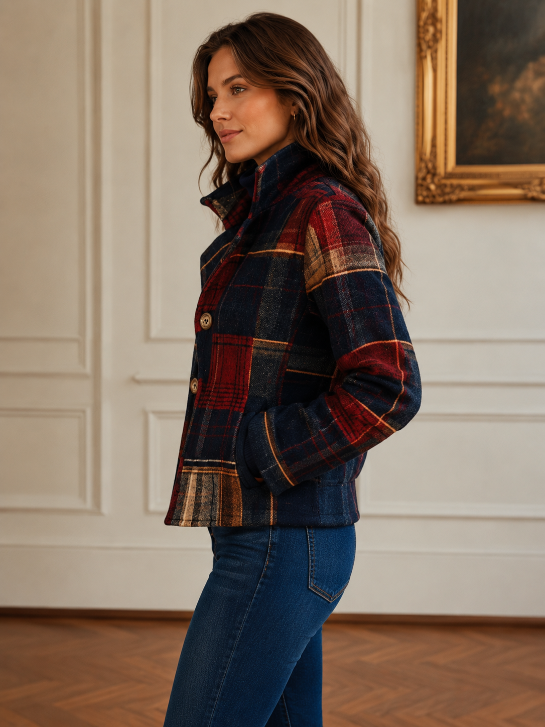 Women's Classic Plaid Jacket | Belluvyn