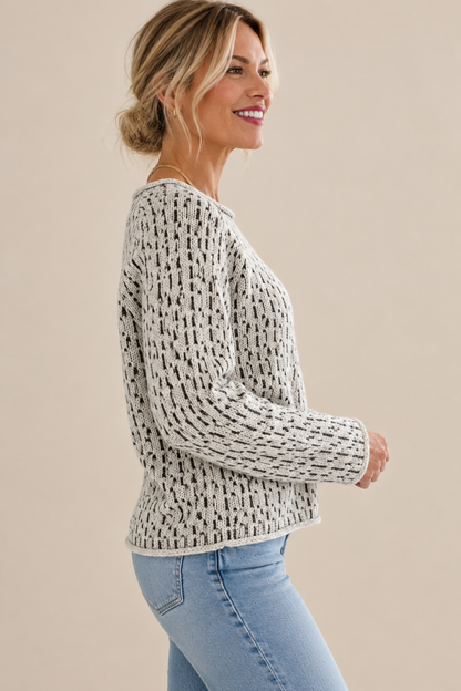 Women's Cozy Textured Knit Sweater | Belluvyn