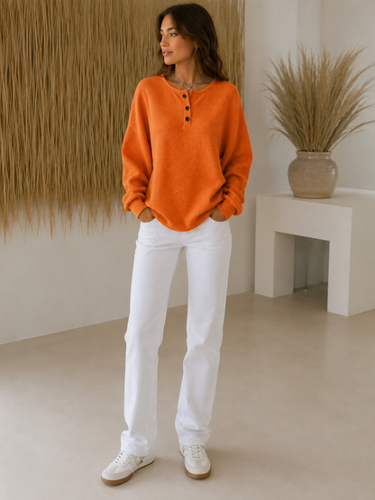 Women's Cozy Waffle Knit Sweater Oversized | Belluvyn