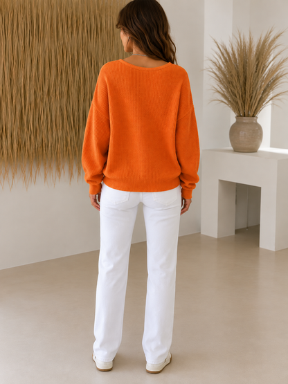 Women's Cozy Waffle Knit Sweater Oversized | Belluvyn