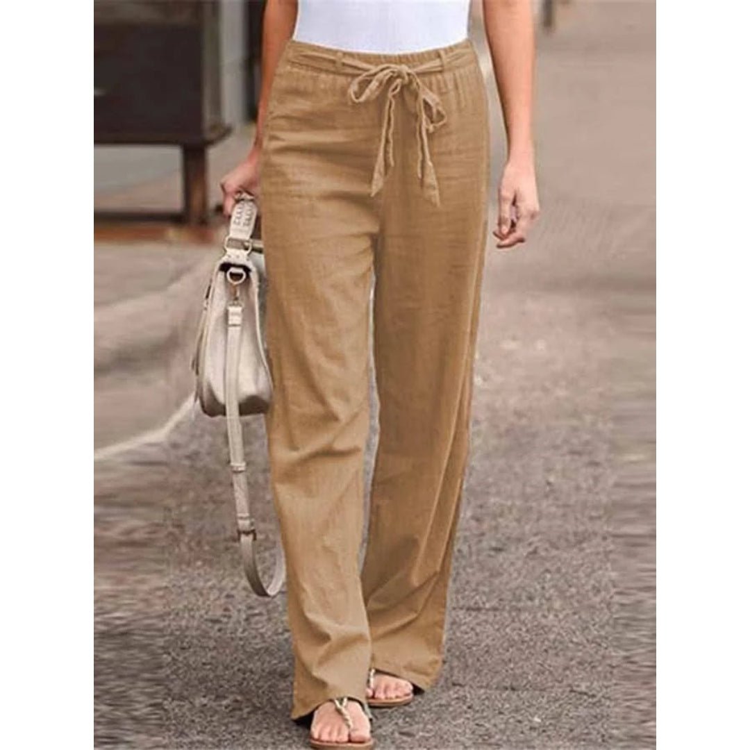 Women's Drawstring Wide Leg Pants | Belluvyn
