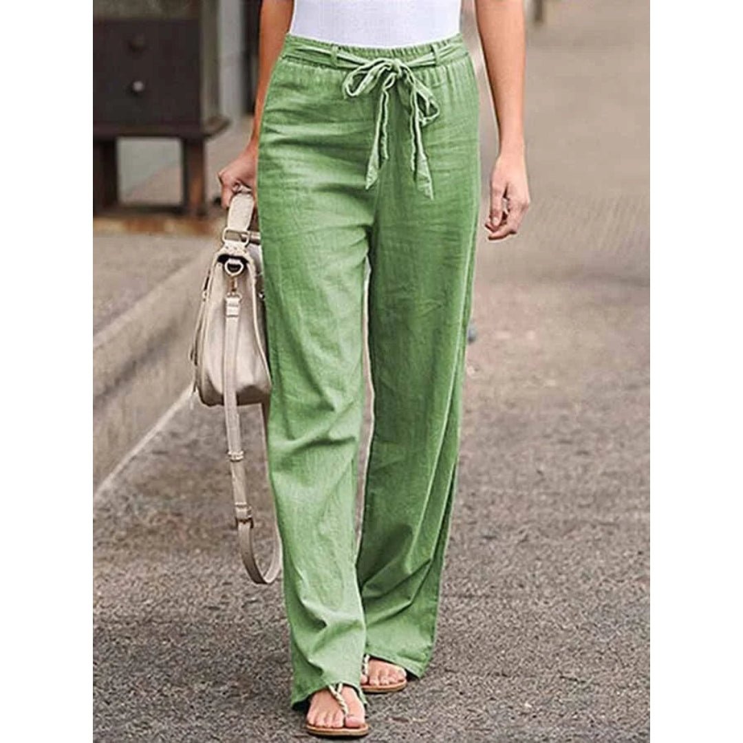Women's Drawstring Wide Leg Pants | Belluvyn