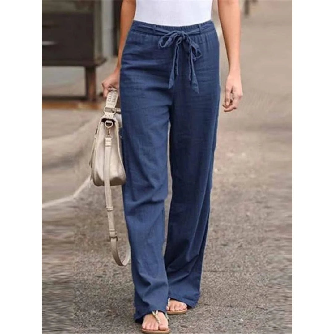 Women's Drawstring Wide Leg Pants | Belluvyn