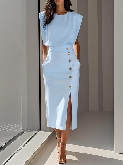 Women's Effortless Charm Midi Dress | Belluvyn