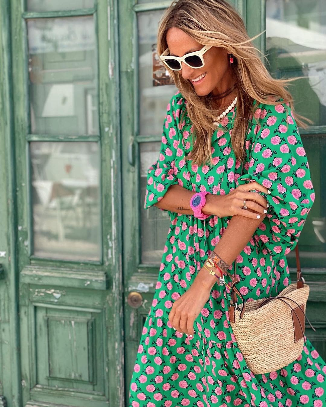 Women's Effortless Floral Spring Midi Dress | Belluvyn