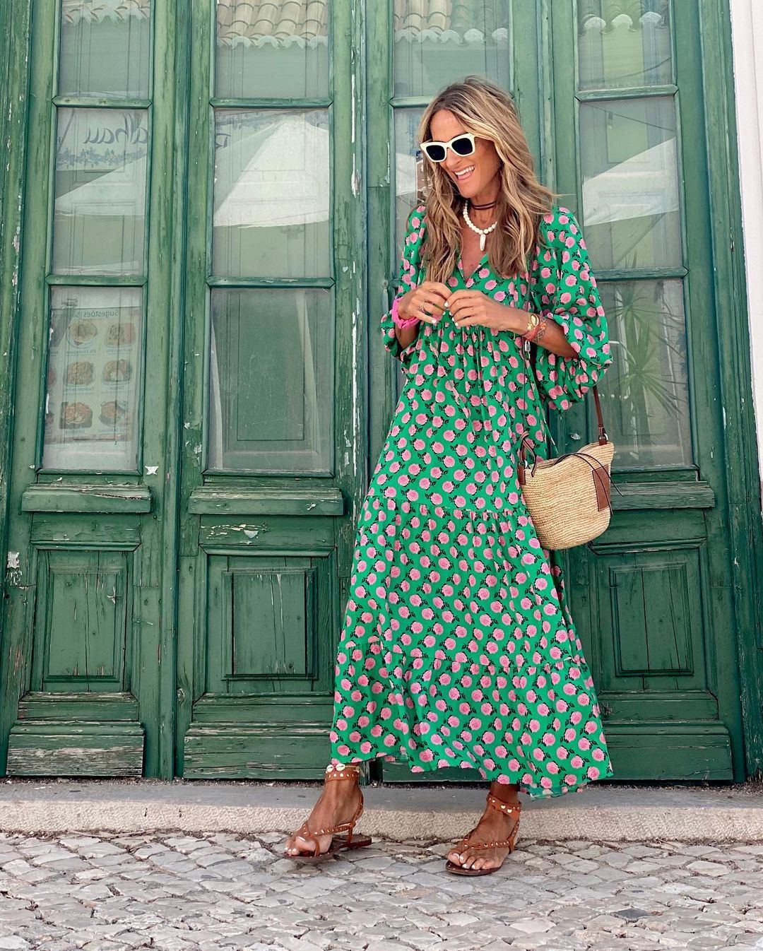 Women's Effortless Floral Spring Midi Dress | Belluvyn