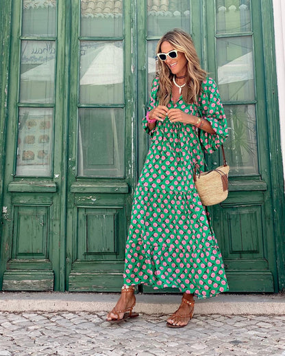 Women's Effortless Floral Spring Midi Dress | Belluvyn