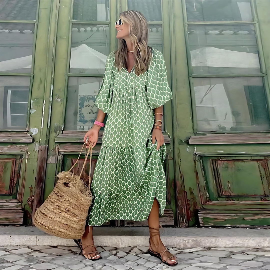 Women's Effortless Floral Spring Midi Dress | Belluvyn