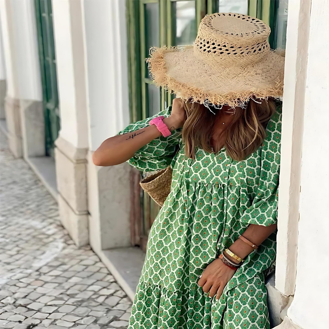 Women's Effortless Floral Spring Midi Dress | Belluvyn