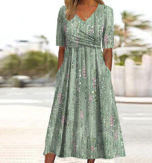 Women's Elegant Floral Summer Midi Dress | Belluvyn