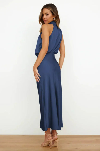 Women's Elegant Halter Maxi Dress | Belluvyn