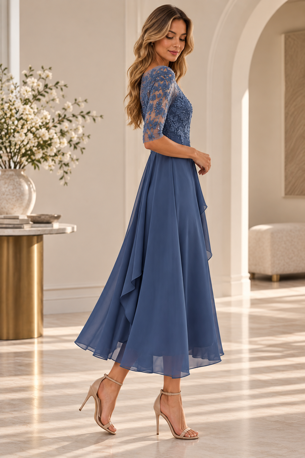 Women's Elegant Lace Dress | Belluvyn