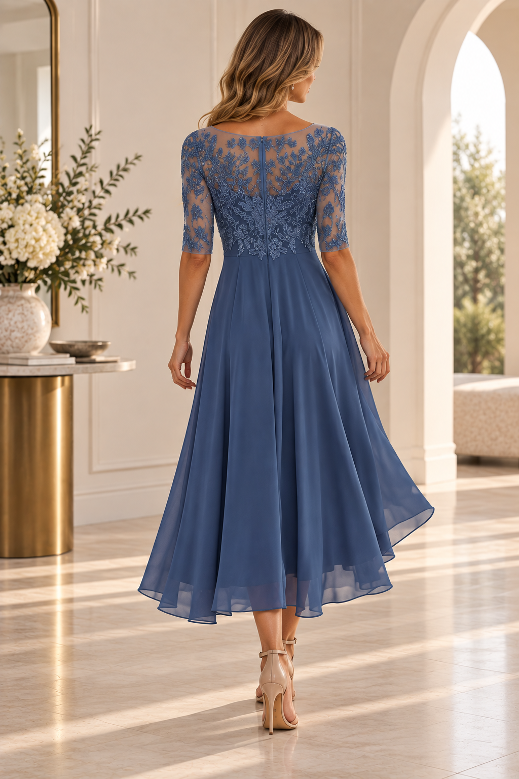 Women's Elegant Lace Dress | Belluvyn