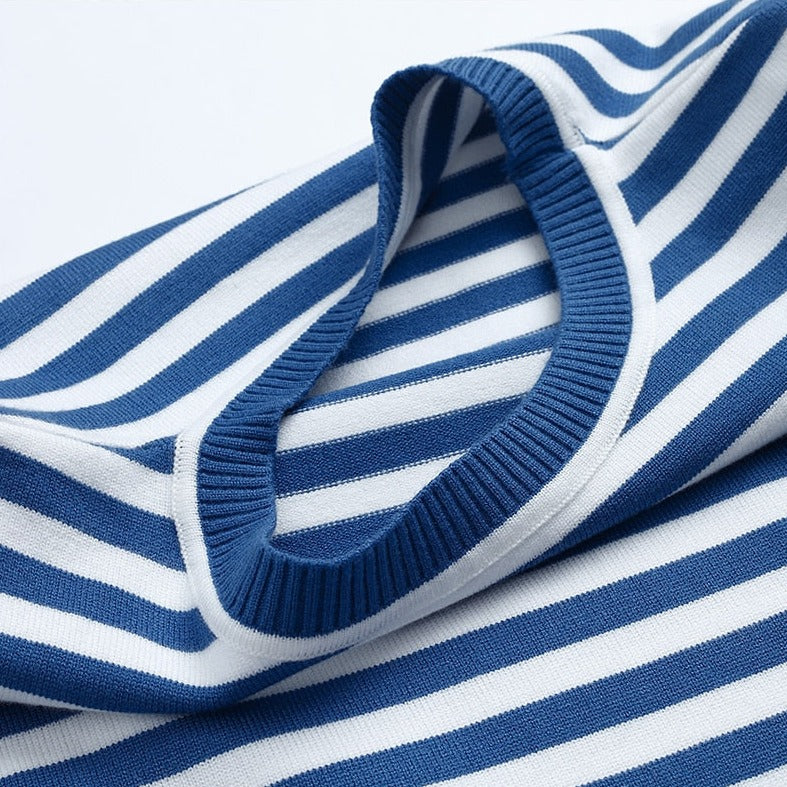 Women's Elegant Striped Summer T-Shirt | Belluvyn