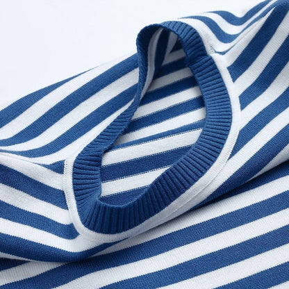 Women's Elegant Striped Summer T-Shirt | Belluvyn