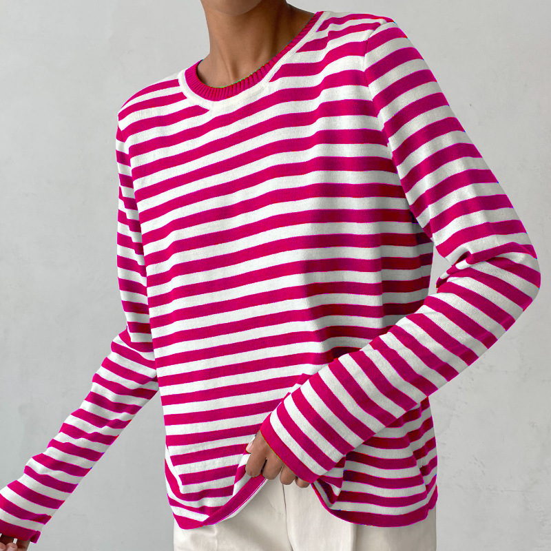 Women's Elegant Striped Summer T-Shirt | Belluvyn