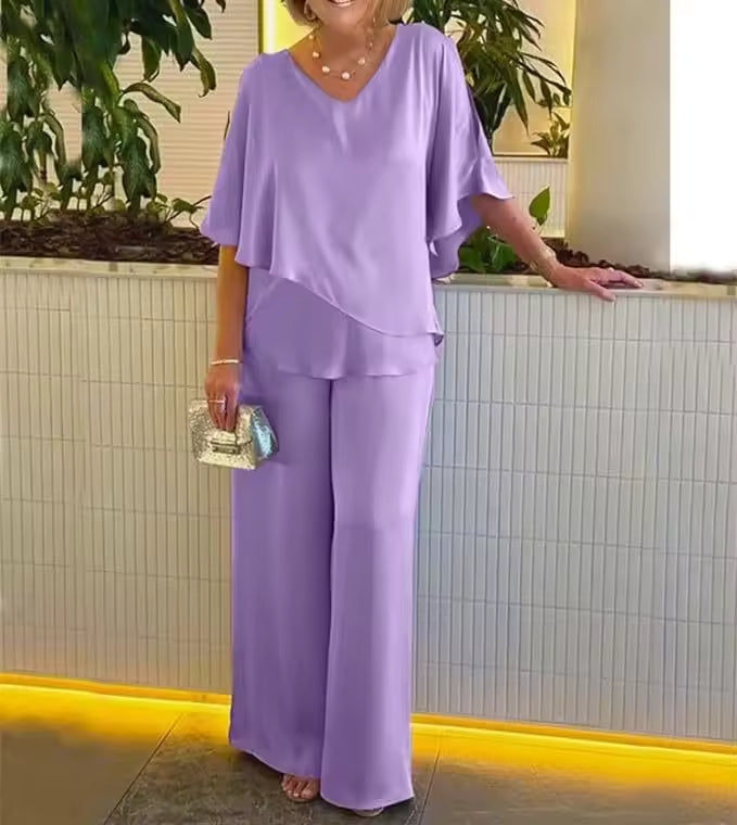 Women's Elegant Two-Piece Outfit Set | Belluvyn