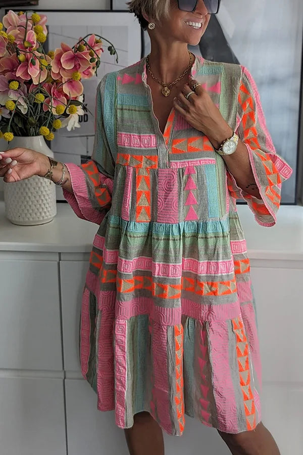 Women's Elegant Vacation Outfit Floral Dress | Belluvyn