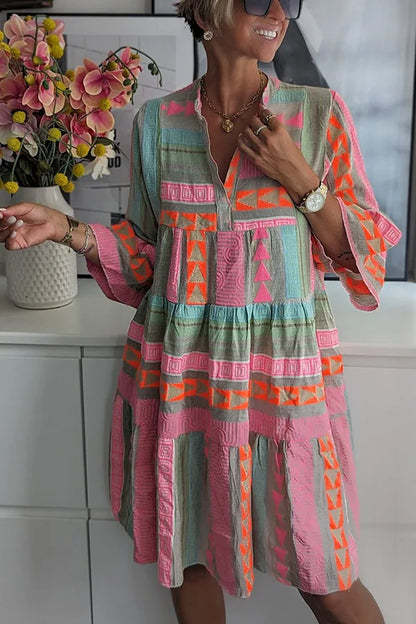 Women's Elegant Vacation Outfit Floral Dress | Belluvyn