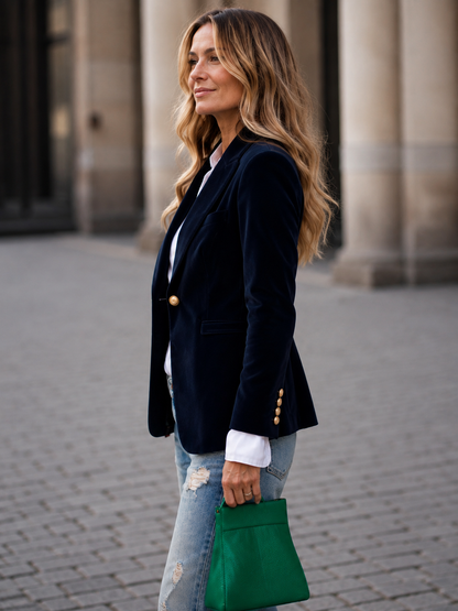 Women's Elegant Velvet Blazer | Belluvyn