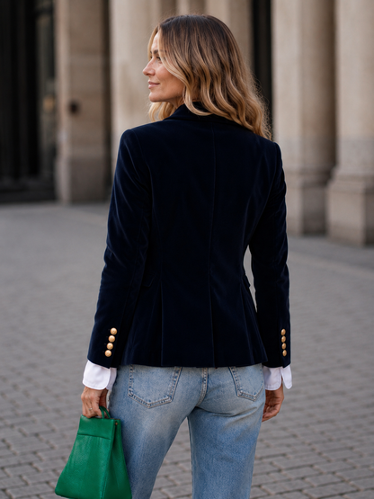 Women's Elegant Velvet Blazer | Belluvyn