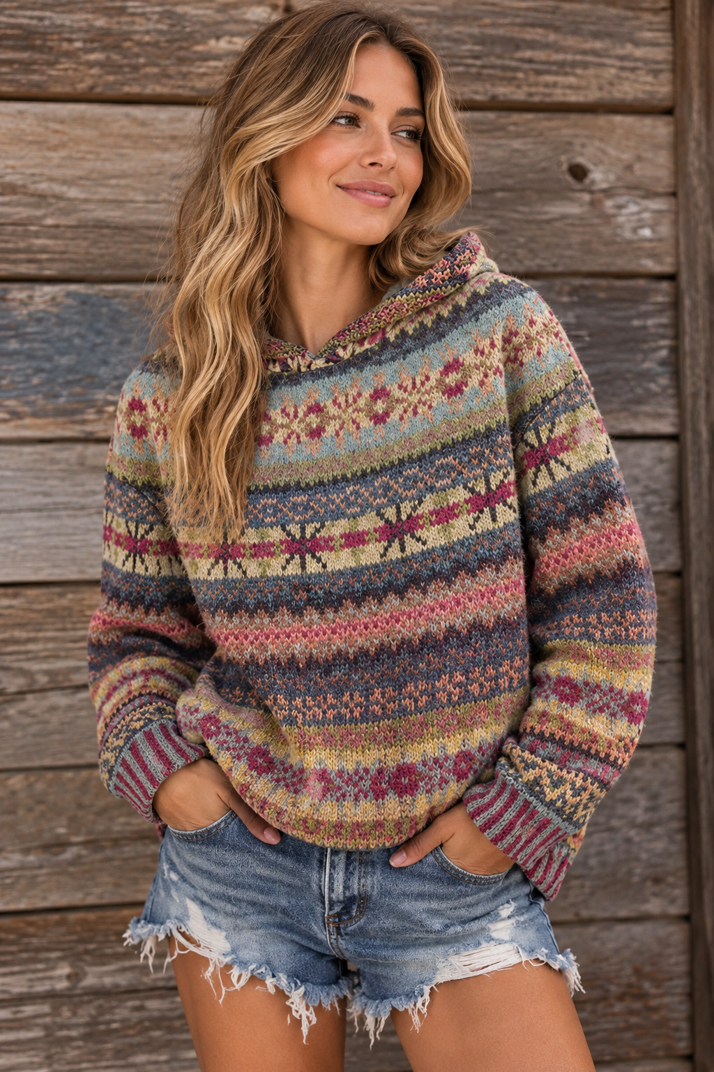Women's Ethnic Retro Hoodie | Belluvyn