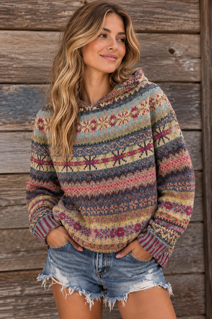 Women's Ethnic Retro Hoodie | Belluvyn
