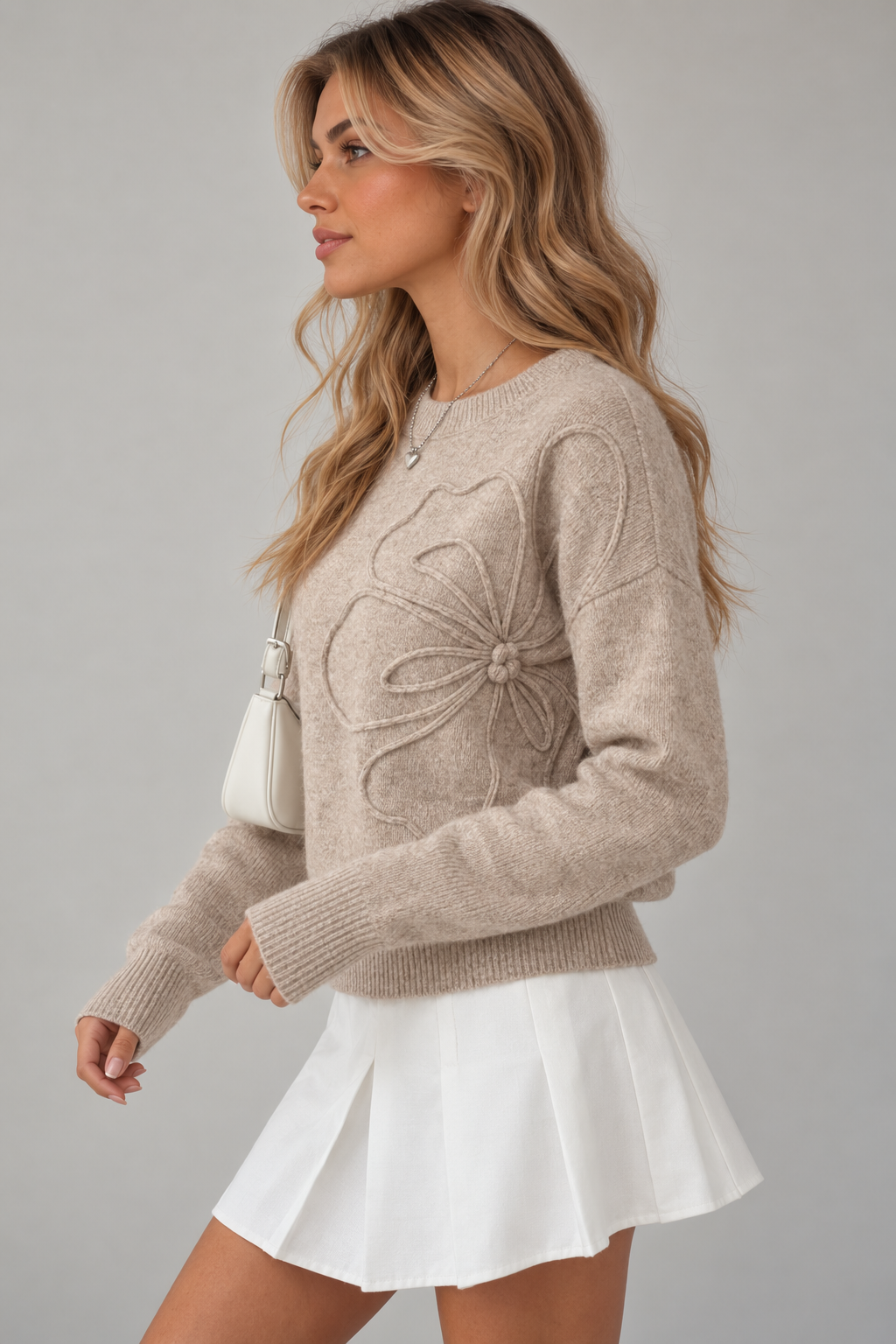 Women's Flora Line Knit Sweater | Belluvyn