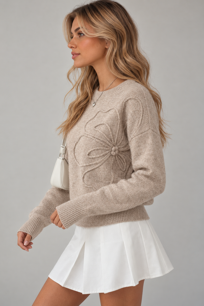Women's Flora Line Knit Sweater | Belluvyn