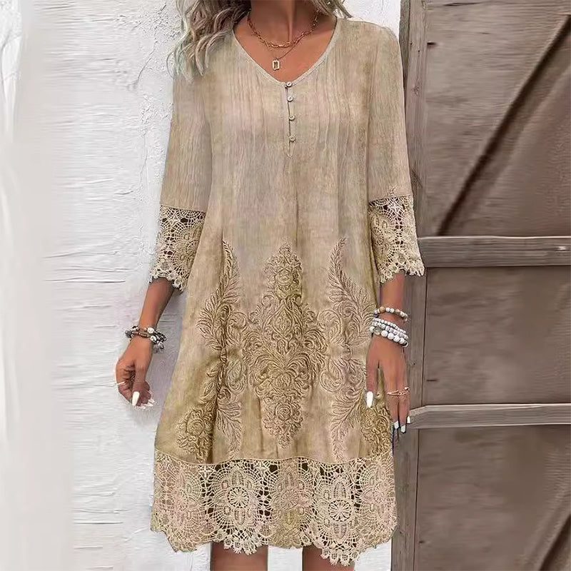 Women's Floral Midi Dress | Belluvyn