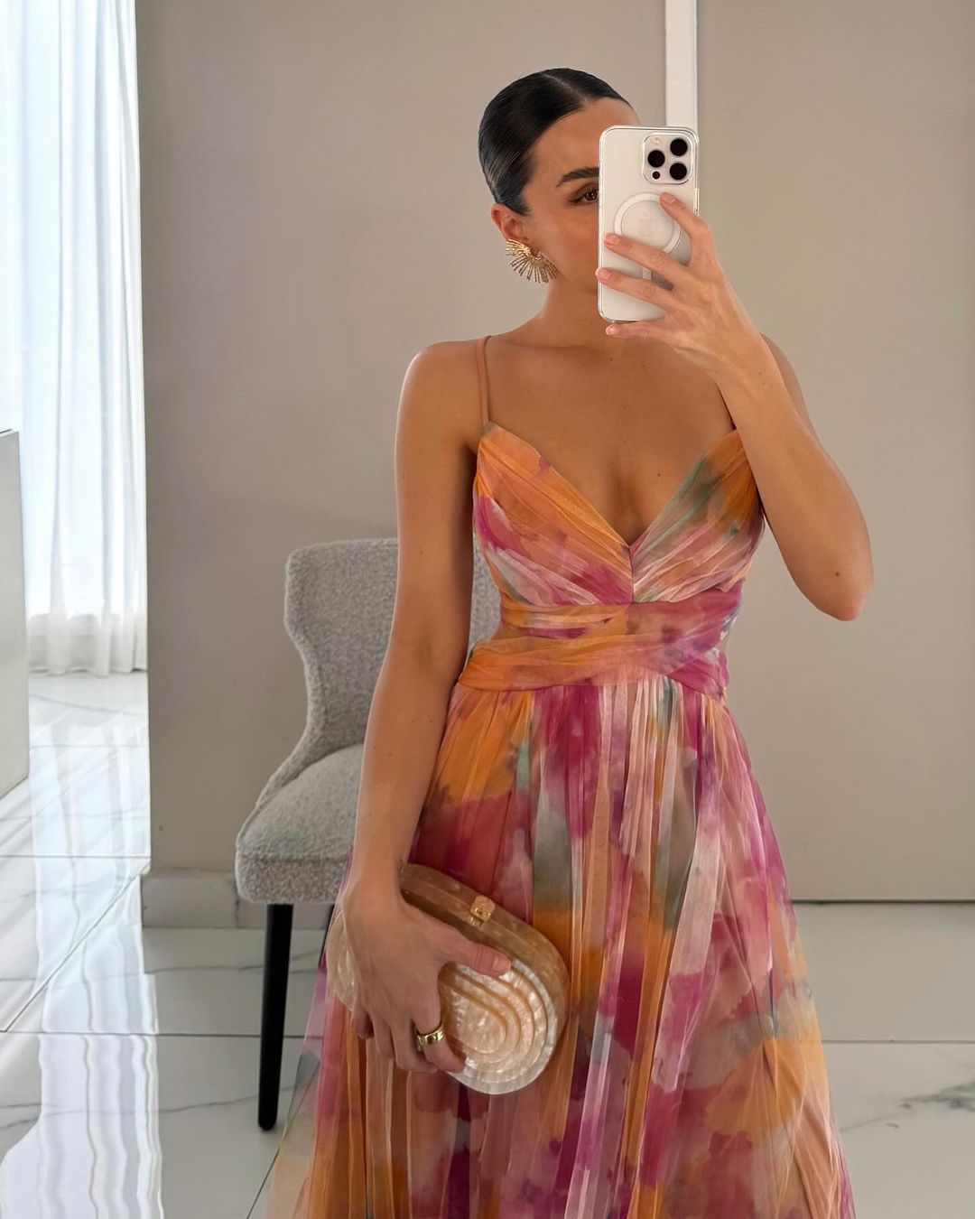 Women's Floral Print Maxi Party Dress | Belluvyn