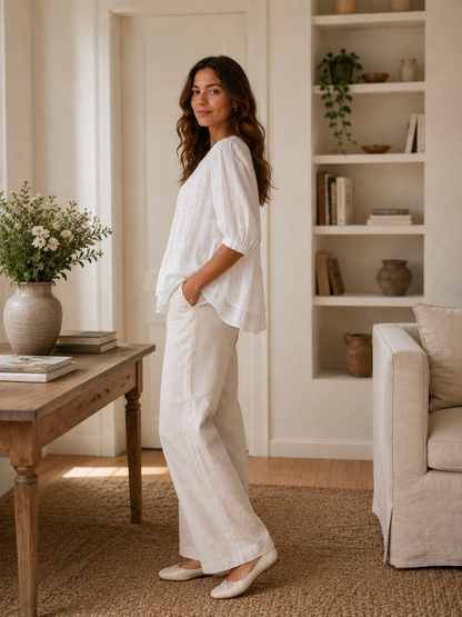 Women's Floral Relaxed Blouse | Belluvyn