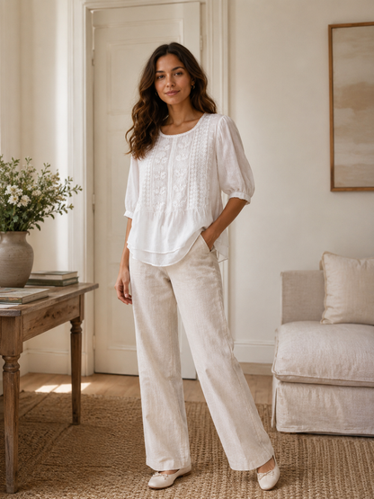 Women's Floral Relaxed Blouse | Belluvyn